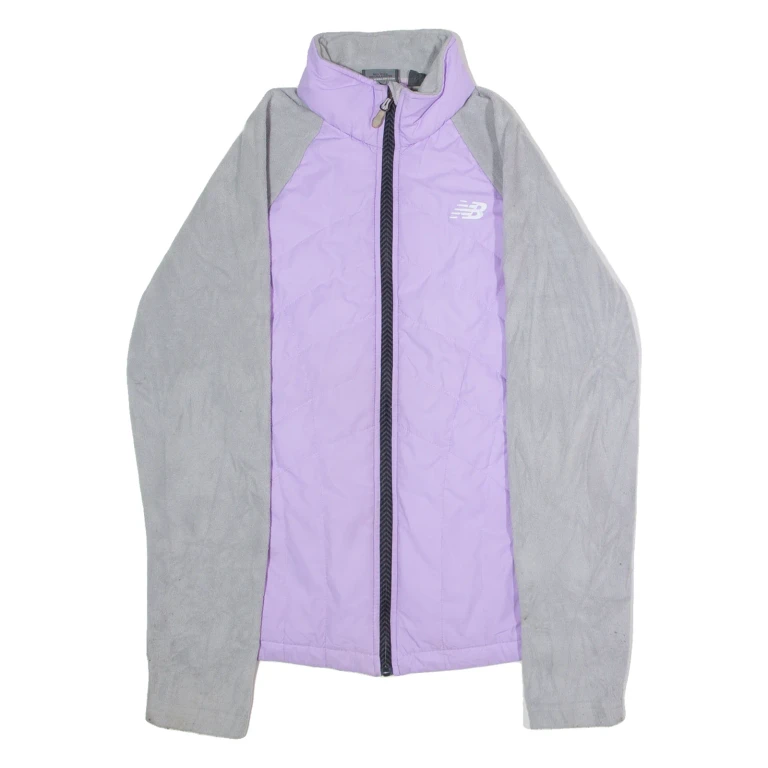 NEW BALANCE Womens Quilted Jacket Purple Colourblock S