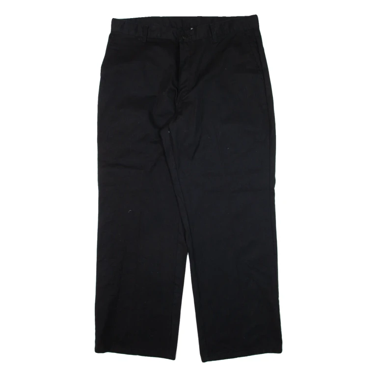 DICKIES Workwear Mens Trousers Black Relaxed Straight W36 L30