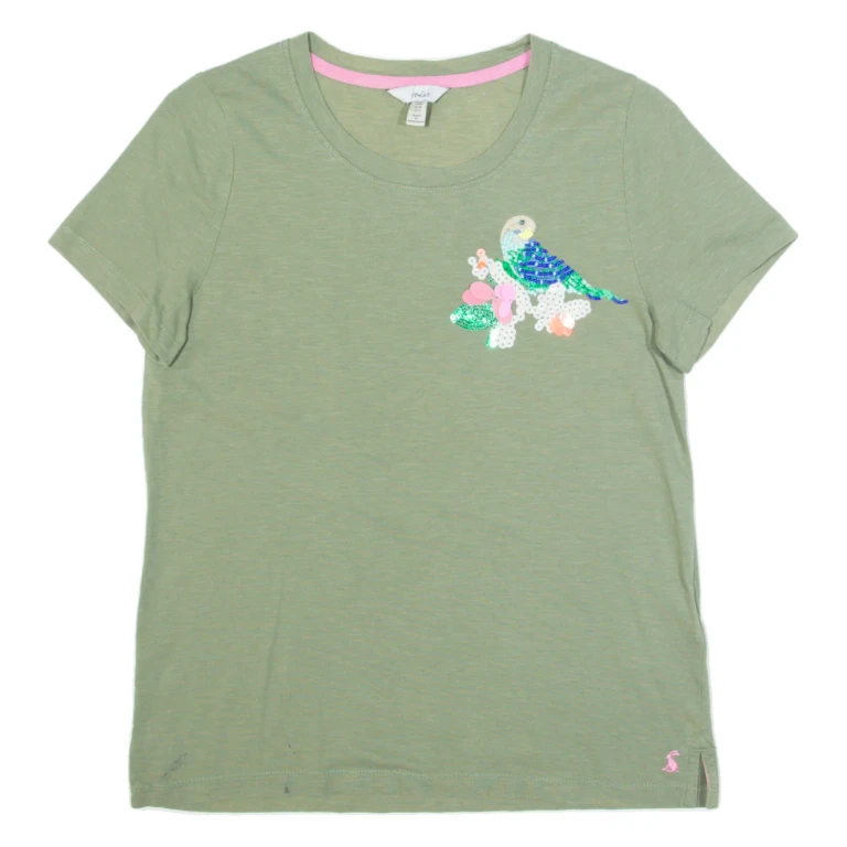 JOULES Womens T-Shirt Green UK 10