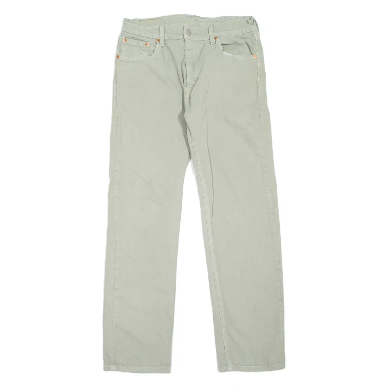 LEVI'S 505 Jeans Mens Grey Regular Straight W30 L30
