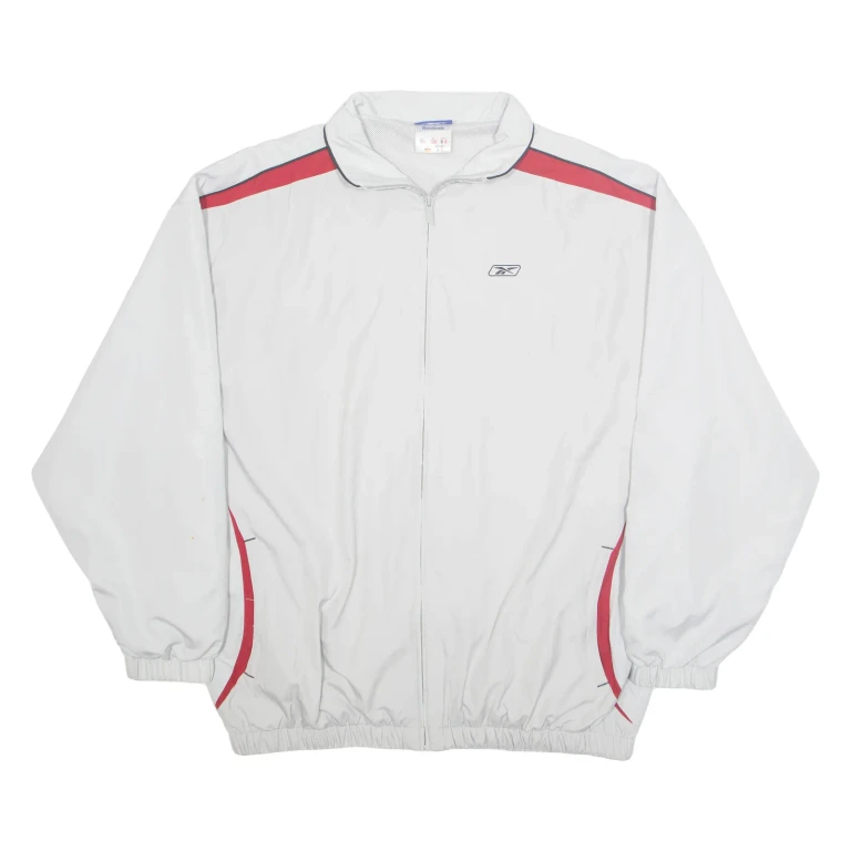 REEBOK Mesh Lined Mens Windbreaker Jacket Grey XL