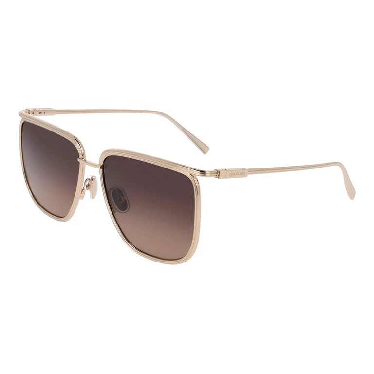 Ferragamo Gold Metal Sunglasses - Women (FESF324S5816745AC)