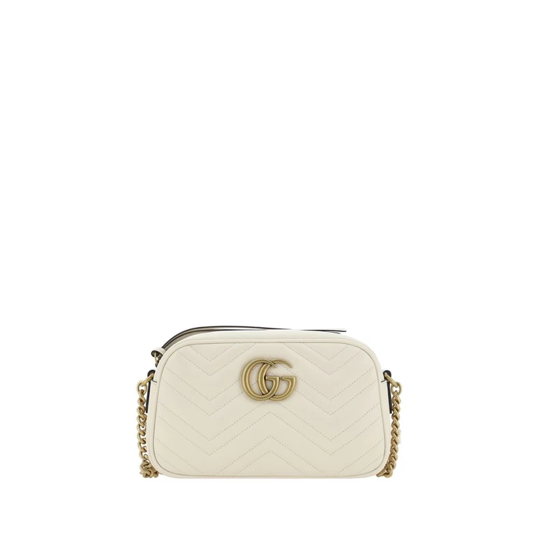 Gucci White Calf Leather Bos Taurus Shoulder Bag - Women