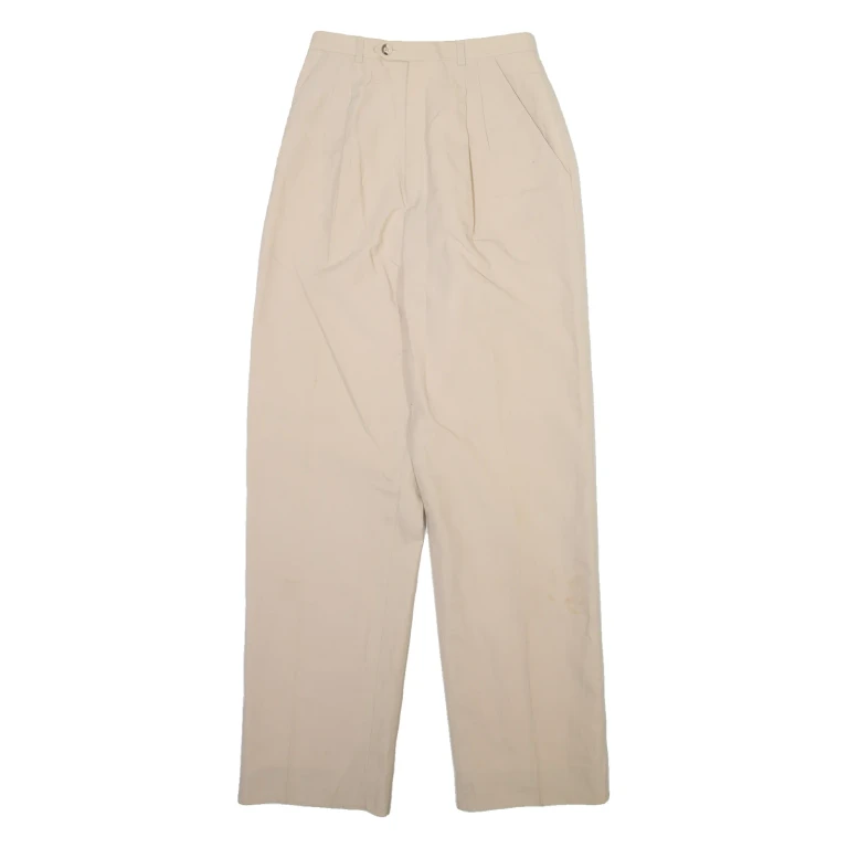 ESPRESSO Womens Trousers Cream Relaxed Straight W22 L28