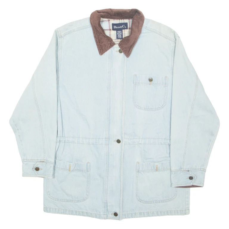 DENIM & CO Womens Denim Jacket Blue M