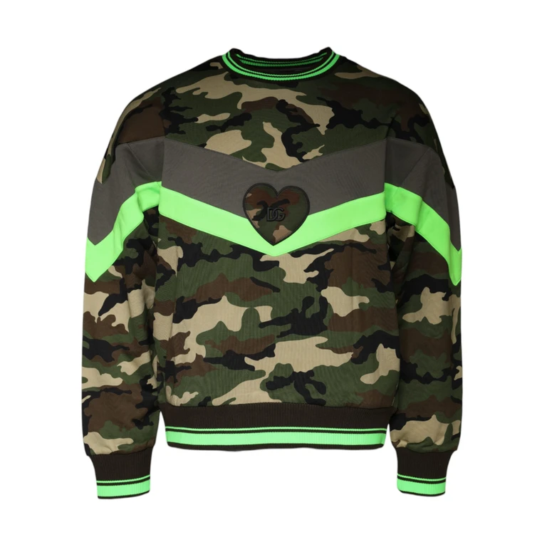 Dolce & Gabbana Multicolor Camouflage Sweatshirt Sweater Cotton Polyester Clothing - Men