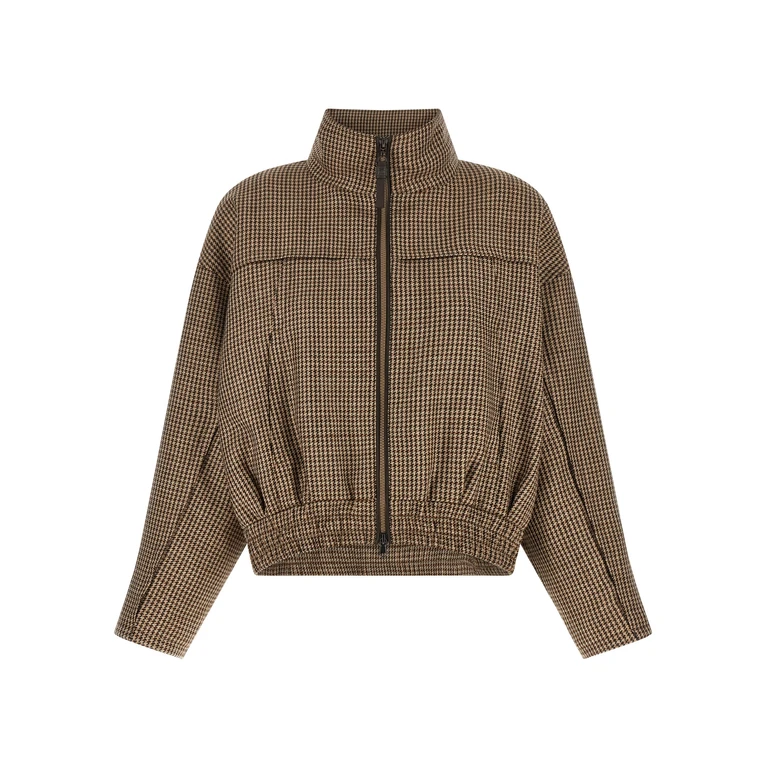 Brunello Cucinelli Brown Virgin Wool Jacket Clothing - Women
