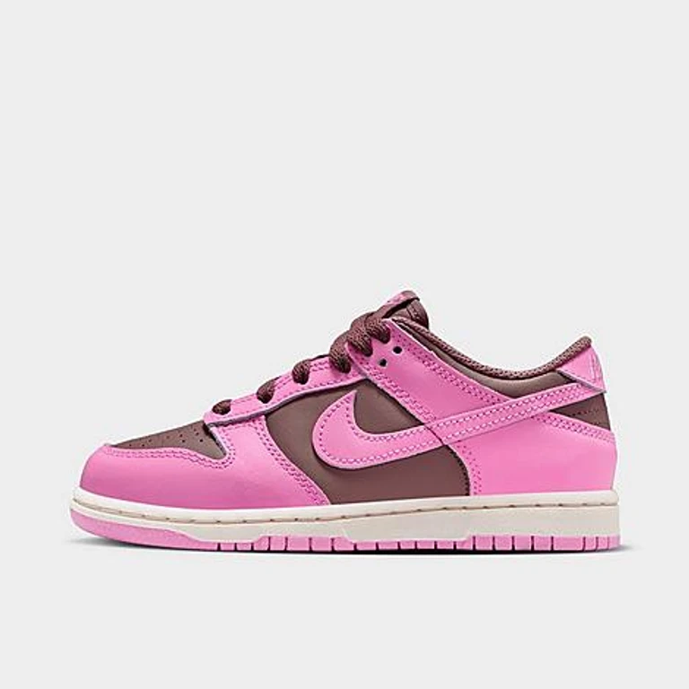Nike Little Kids Dunk Low Casual Shoes in Tattoo/Pale Ivory/Light Magenta Size: 1.0