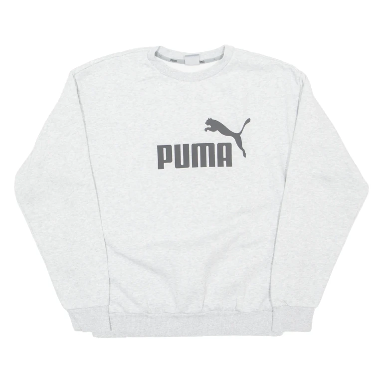 PUMA Mens Sweatshirt Grey Crew Neck S