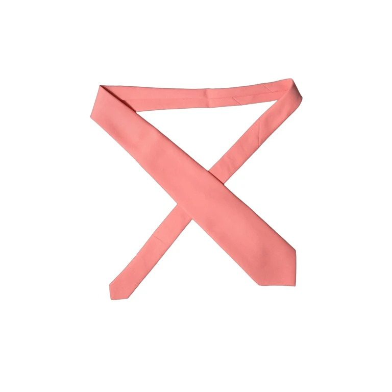 Dolce & Gabbana Coral Pink Polyester Adjustable Women Tied Necktie Tie - Women