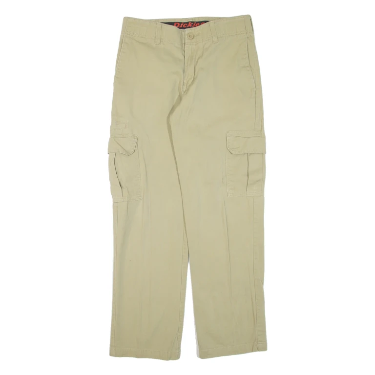 DICKIES Cargo Workwear Mens Trousers Beige Regular Straight W30 L30