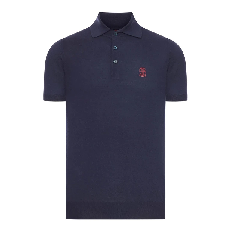 Brunello Cucinelli Embroidered-logo Polo Shirt