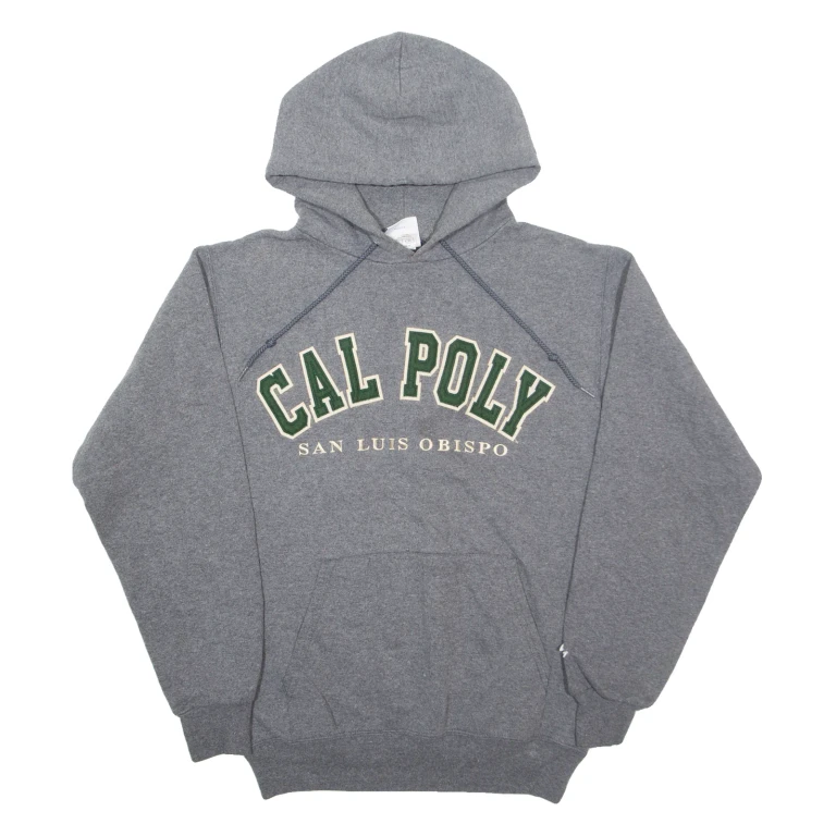 CHAMPION California Polytechnic State University San Luis Osbispo Mens Grey Hoodie USA S