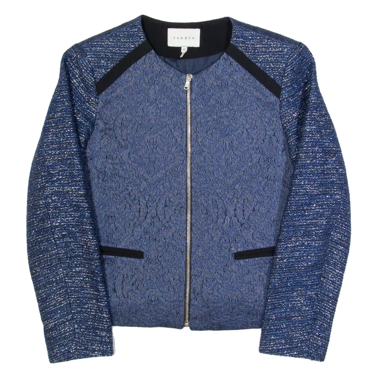 SANDRO Womens Jacket Blue M