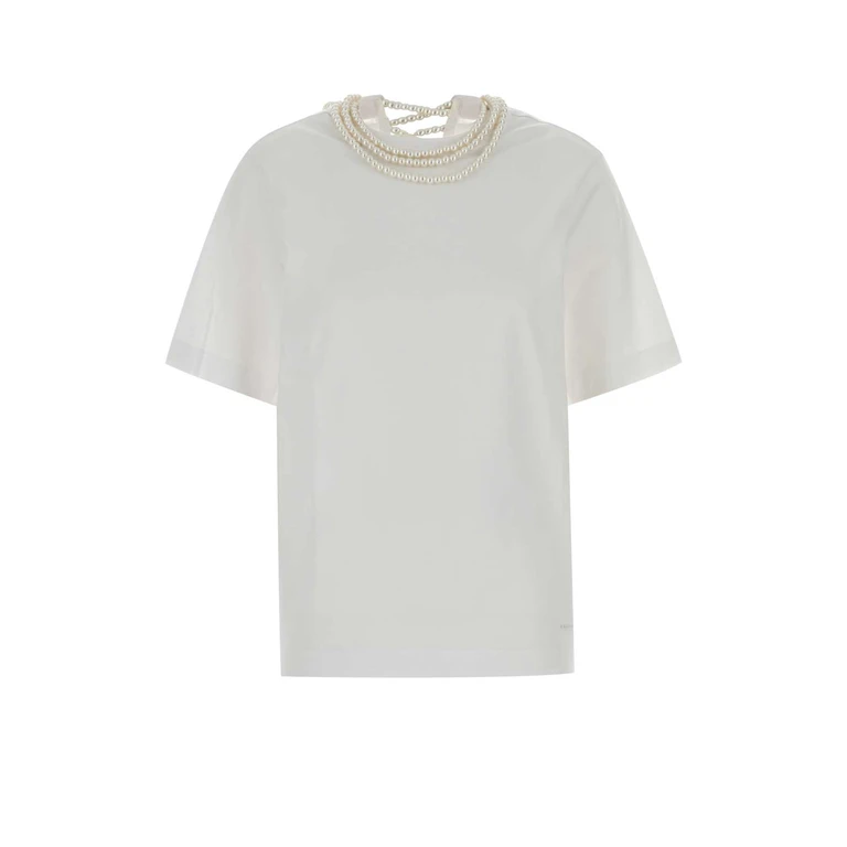 Carven White Cotton T-Shirt Exterior - Women