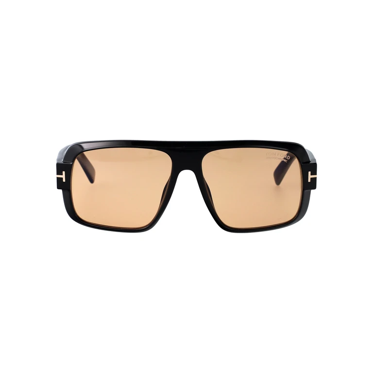 Tom Ford Ft1101 01e Nero Lucido / Marrone Acetate Sunglasses - Men