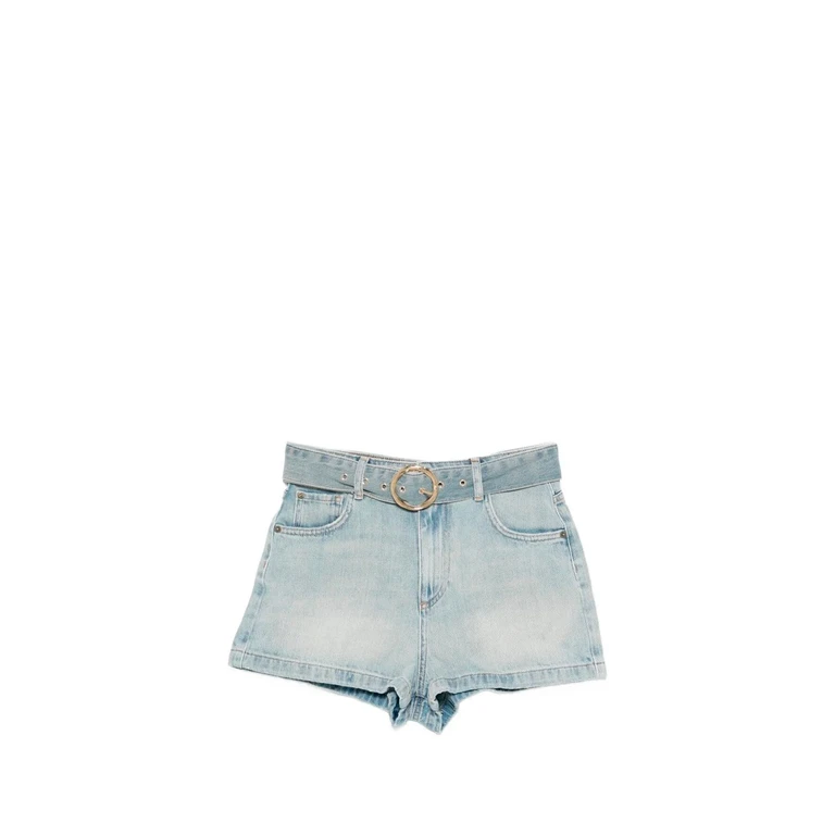 Twin Set Denim Shorts With Belt
