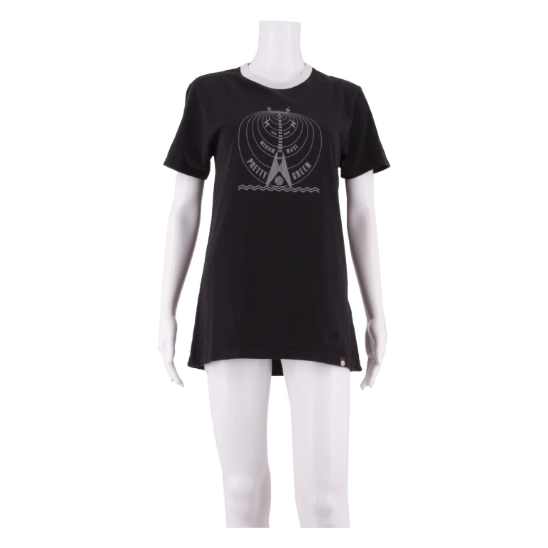 PRETTY GREEN Guitar Womens T-Shirt Dress Black Short Sleeve Short XS