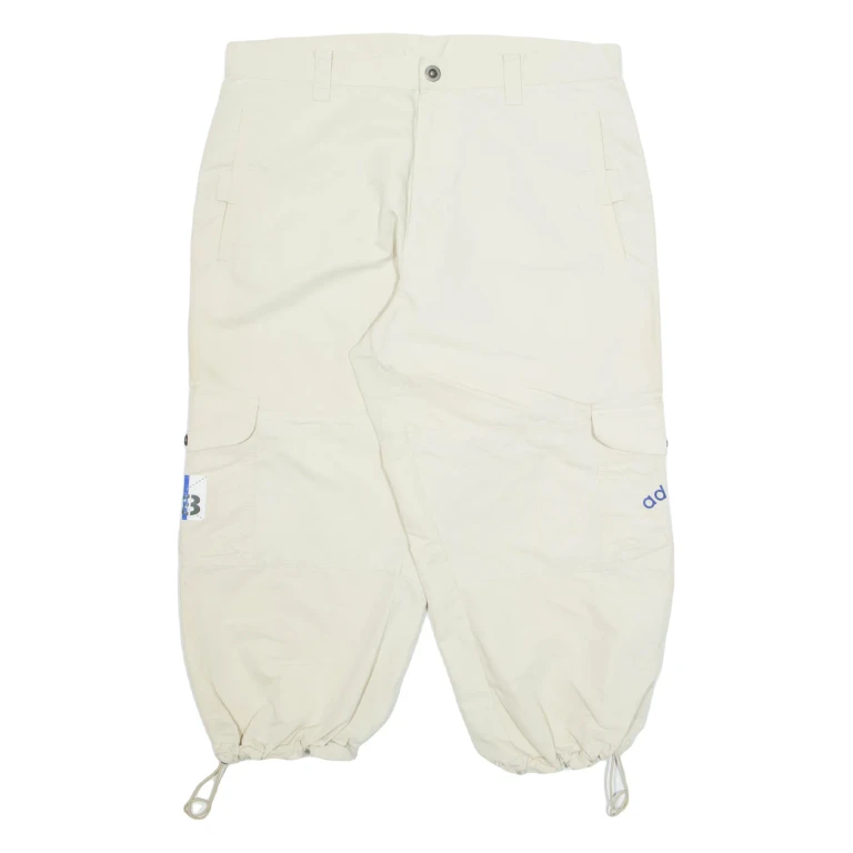 ADIDAS Cargo Outdoor Womens Trousers Beige Regular Tapered W36 L23
