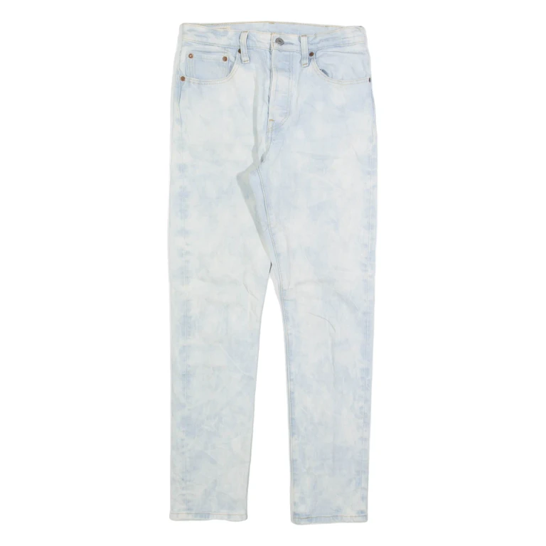 LEVI'S 501 S Big E Womens Jeans Blue Slim Tapered Acid Wash W27 L30