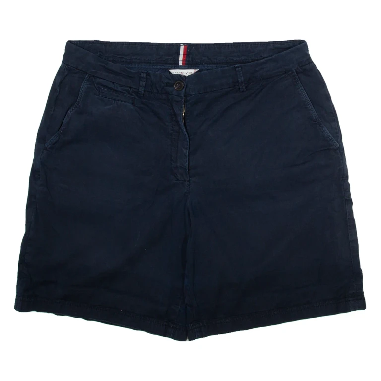 TOMMY HILFIGER Womens Workwear Shorts Blue UK 14 W36