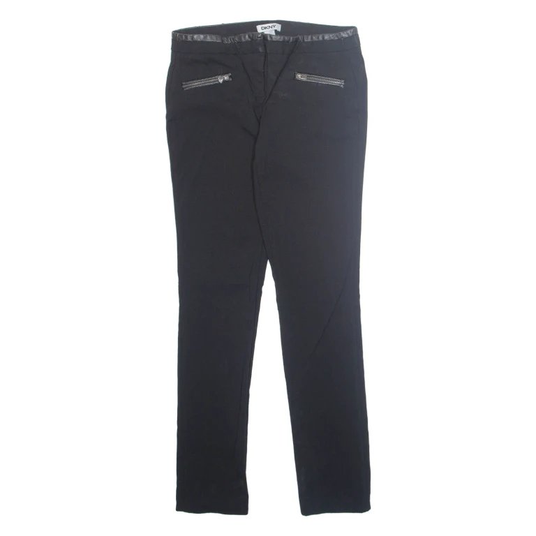 DKNY Chino Womens Trousers Black Regular Tapered W28 L28