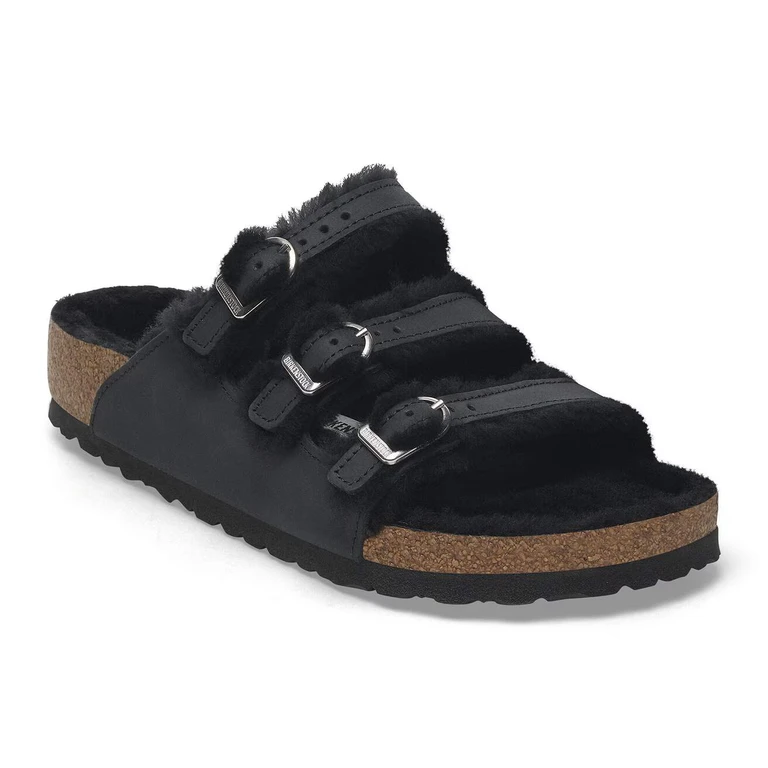 Unisex Florida Fresh Shearling Natural Leather Black