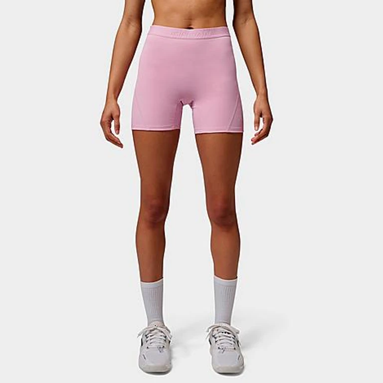 Nike Women's Jordan Sport Essentials Dri-FIT High-Waisted 5" Shorts in Iced Carmine/White Size: XS