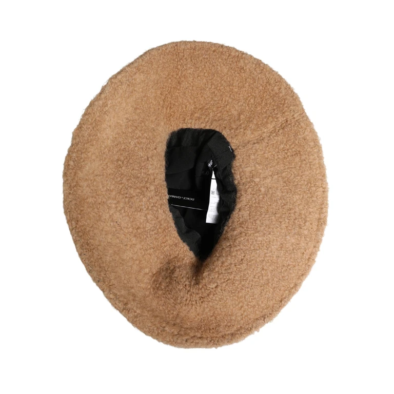 Dolce & Gabbana Beige Virgin Wool Fur Women Knitted Capello Hat Nylon Wp - Women