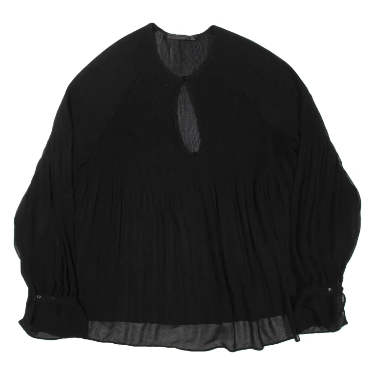 ZARA Womens Blouse Black Long Sleeve S