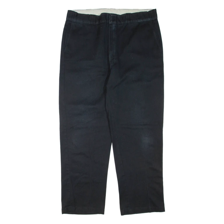 DICKIES Mens Trousers Black Regular Straight W38 L30