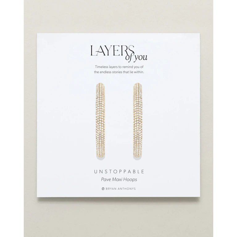 Unstoppable Pave Maxi Hoop Earrings