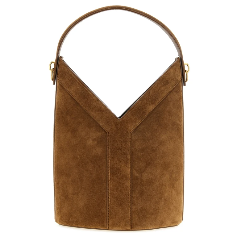 Saint Laurent Brown Calfskin Shoulder Bag - Women (SA333142BM)
