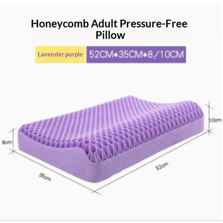 Purple Gel Honeycomb Pillow - High-Elasticity Cooling Sleep Pillow
