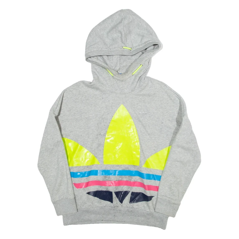 ADIDAS Womens Grey Hoodie UK 10