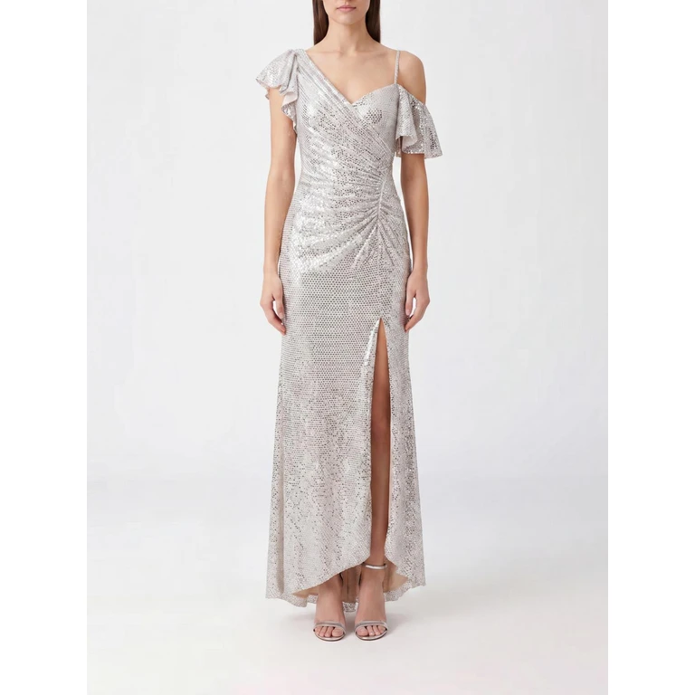 One-Shoulder Rhinestone Long Evening Gown with Slit (PF26041XACHCHAMPAGNE)