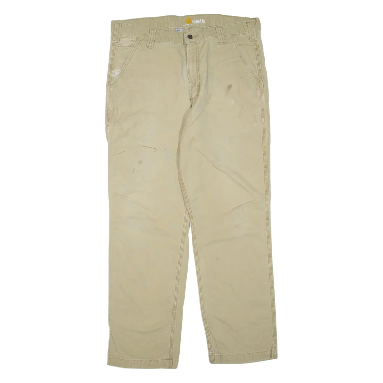 CARHARTT Mens Trousers Beige Regular Tapered W36 L32