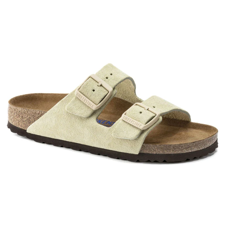 Arizona Soft Footbed Suede Leather Almond Sandals