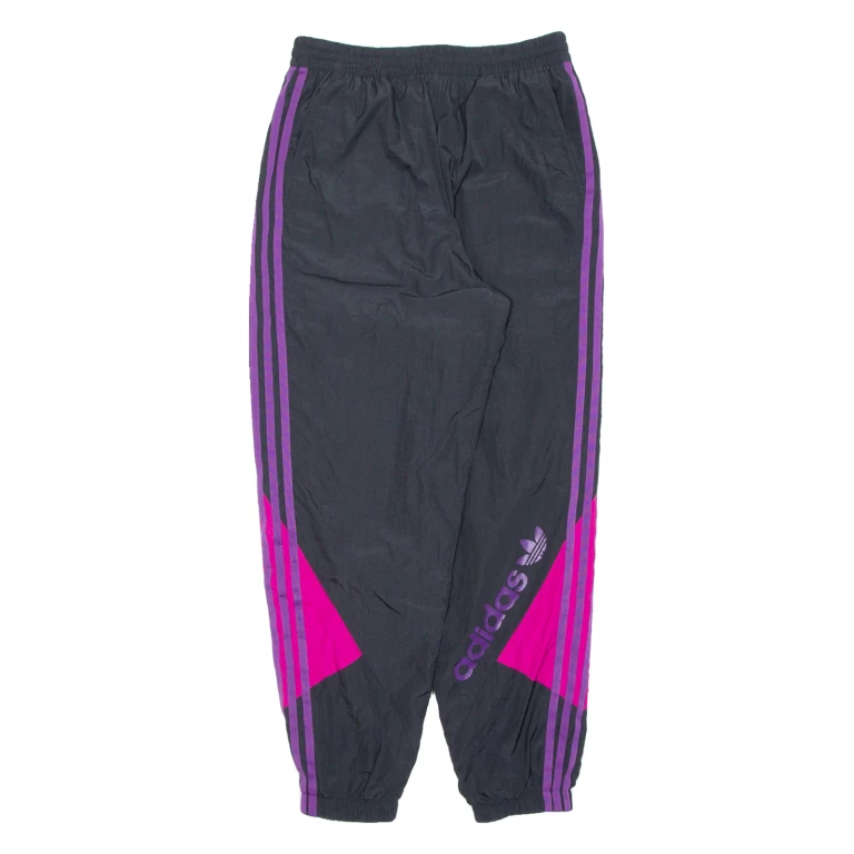 ADIDAS Womens Track Pants Purple Tapered UK 12 W27 L28