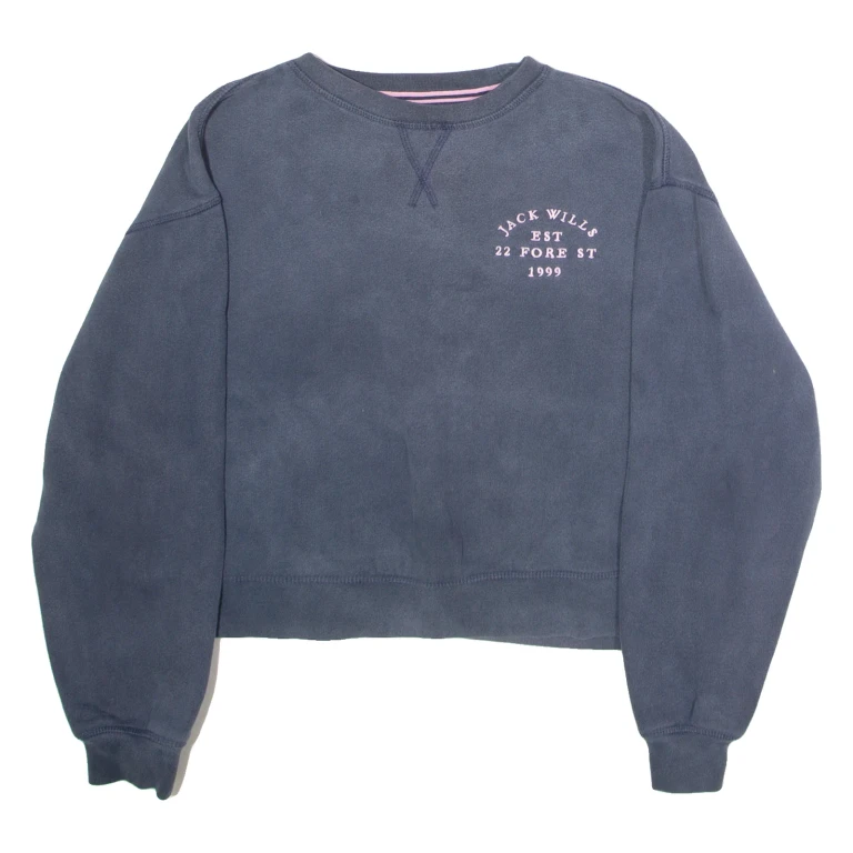 JACK WILLS Womens Sweatshirt Blue Crew Neck UK 10