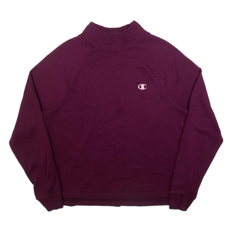 CHAMPION Womens Sweatshirt Purple L