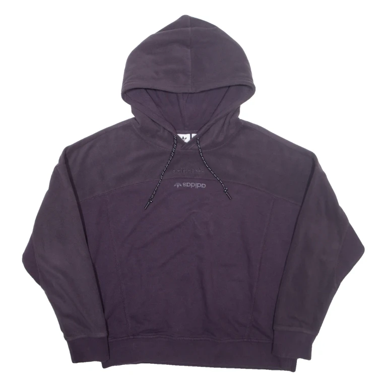 ADIDAS Womens Purple Hoodie UK 14