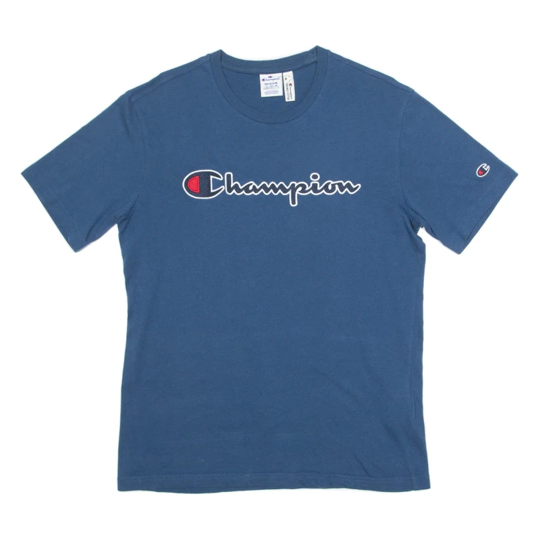 CHAMPION Mens T-Shirt Blue M
