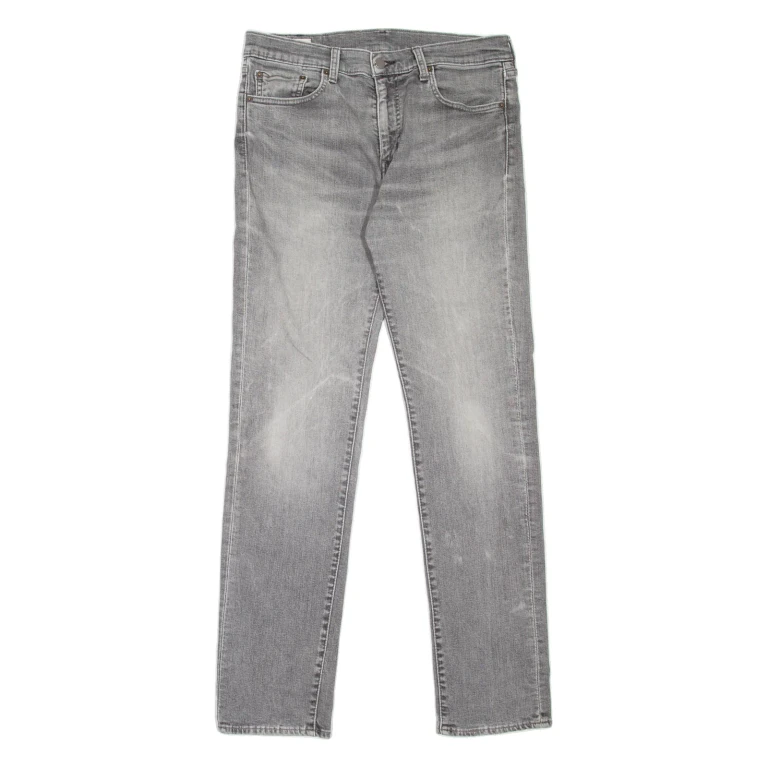 LEVI'S 511 BIG E Jeans Mens Grey Slim Straight Stone Wash W33 L34