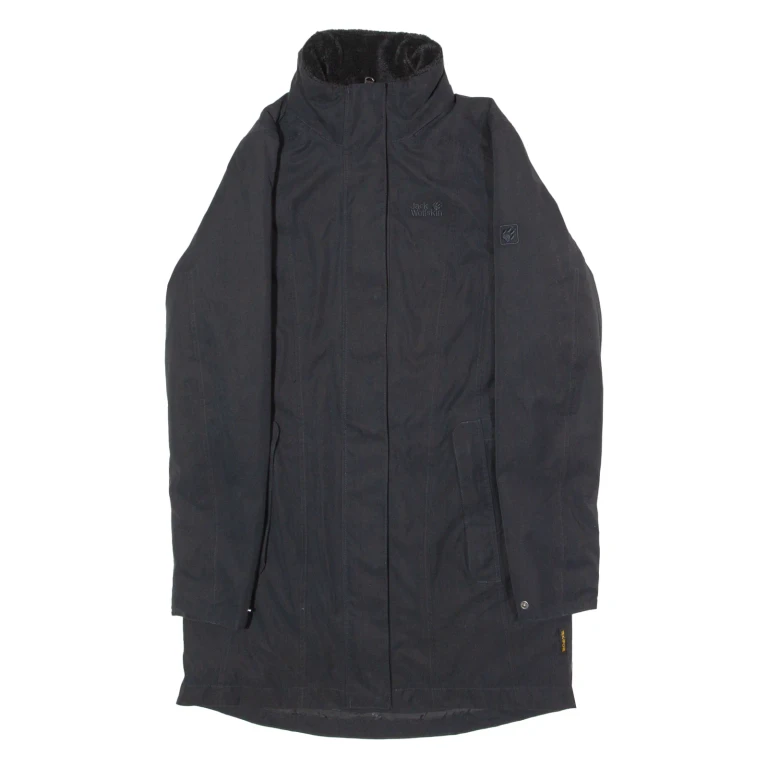 JACK WOLFSKIN Womens Parka Coat Black UK 6