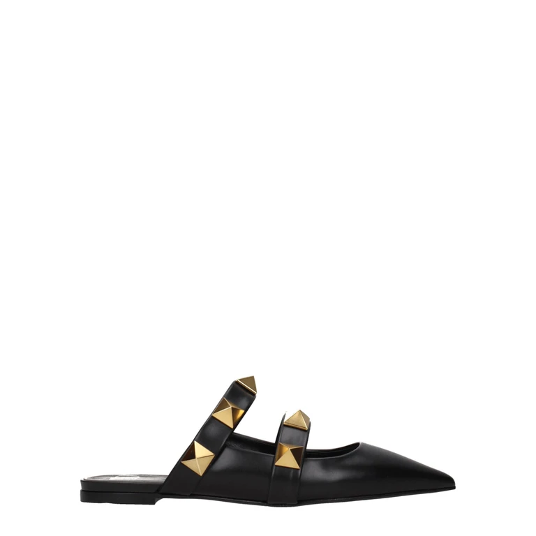 Valentino Garavani Black Leather Mules - Women