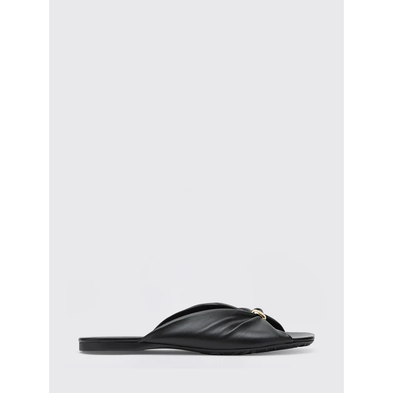 Pebble Lambskin Nappa Low-Heeled Mule Sandals (LSLM465X011100)