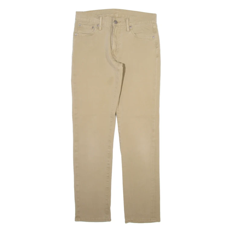 LEVI'S 511 Mens Trousers Beige Slim Straight W30 L32