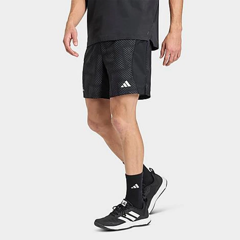 adidas Men's Tech Intensity Allover Print Training Shorts in Black Size: S 5