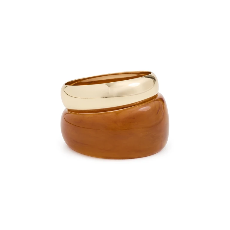 BaubleBar Phoebe Bangle Bracelet Set Brown One Size